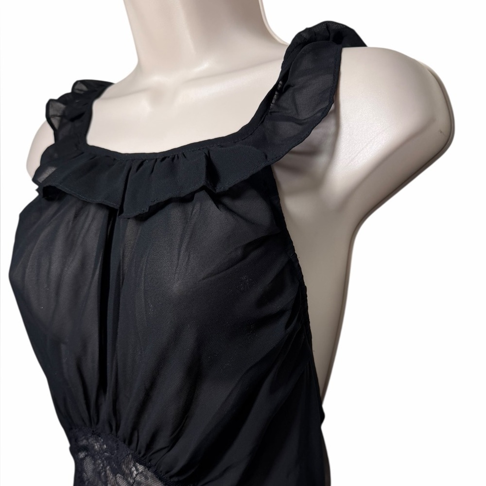 By Anthropologie Black Sheer Lace Midi Women’s Dress Size Medium New With Tags - Picture 8 of 15